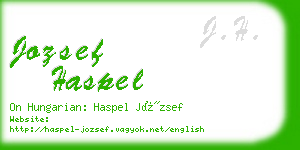 jozsef haspel business card